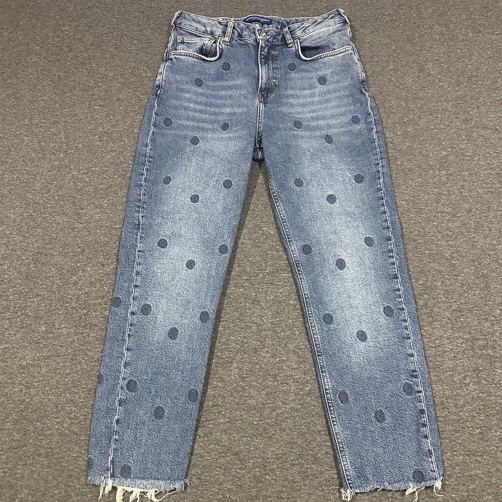 Scotch & Soda High Five Women's Denim Blue Jeans Ankle Straight Size 28x25